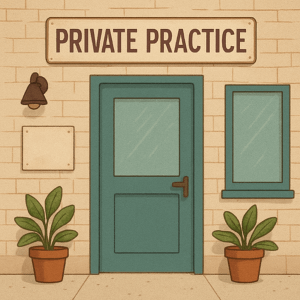 Illustrated Image of the entrance of Medical Private Practice